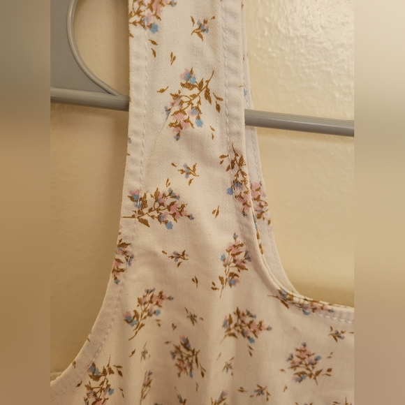 No Boundaries White Floral Summer Zip Up Tank Dress Size XL - Picture 3 of 9